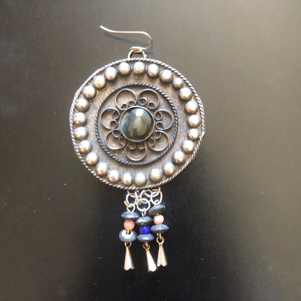 Antique bronze earring
